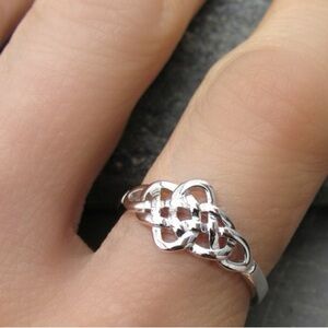 Celtic Knot Sterling Silver Ring: Tarnish Free Jewelry - Size 12